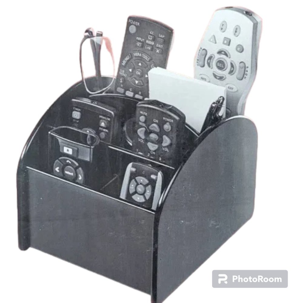 Remote Control Holder Swivel Base 360 Degrees Caddy Organizer TV Accessories NIB